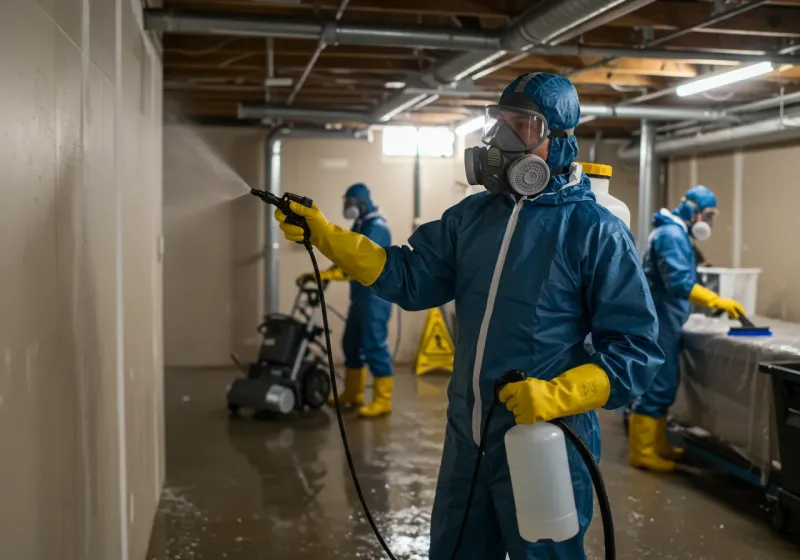 Basement Sanitization and Antimicrobial Treatment process in Victoria, VA